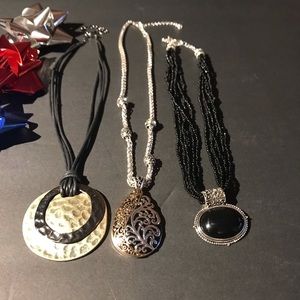 3 costume jewelry necklaces